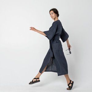 Linen Kimono robe dress | MEZO
